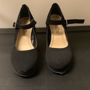 cute mary jane wedged heel